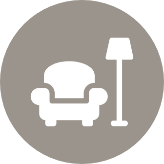 Impress your guests with wood-style flooring in the living spaces
